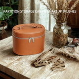 Elastic Band Leather Cosmetic Bag Large Capacity