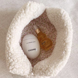 Teddy Plush Cosmetic Bag Japanese Style Lambswool