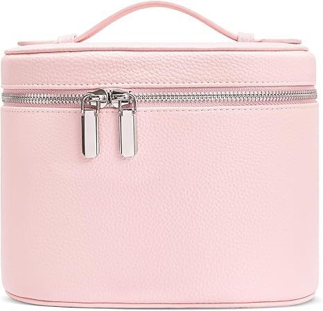 Elastic Band Leather Cosmetic Bag Large Capacity