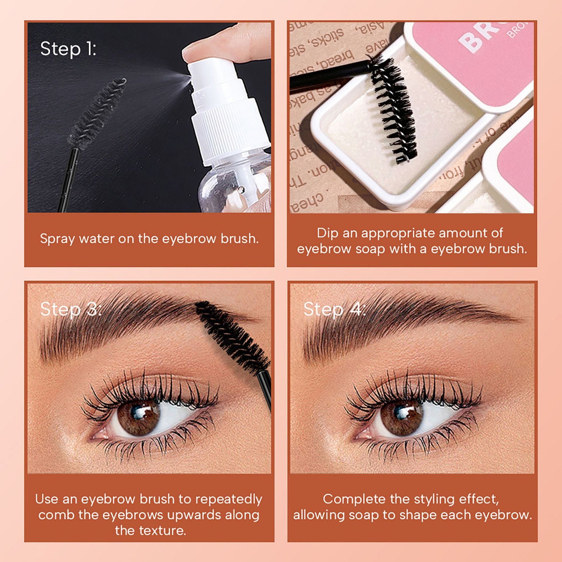 Iron Box Portable Three-dimensional Light Eyebrow Hair Styling Cream